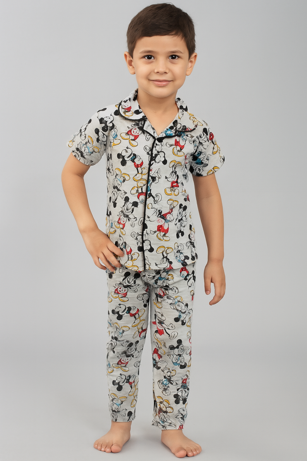 Mickey - Kids Collar Night Suit