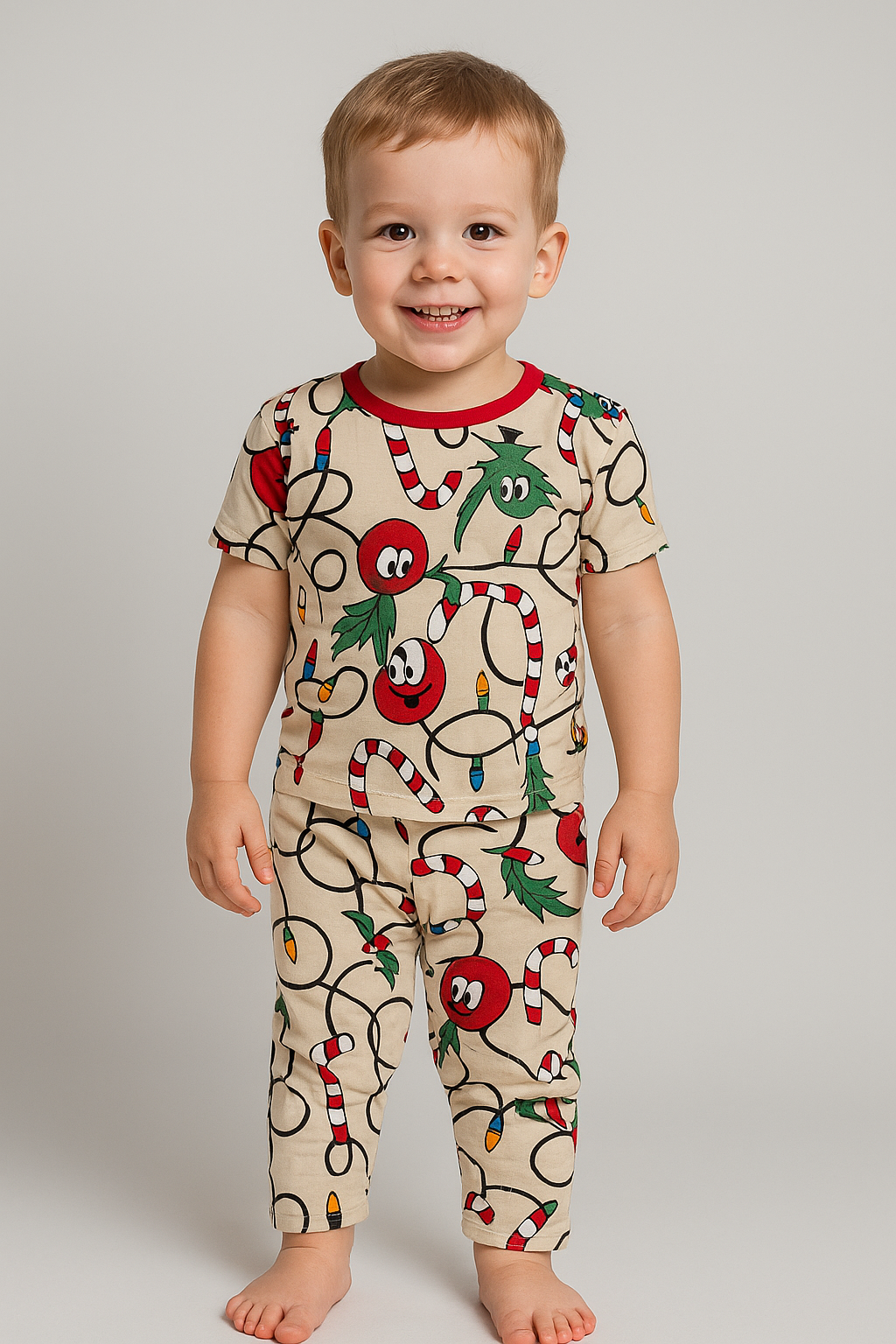 Kids Suit - Beige off white pyjama sets