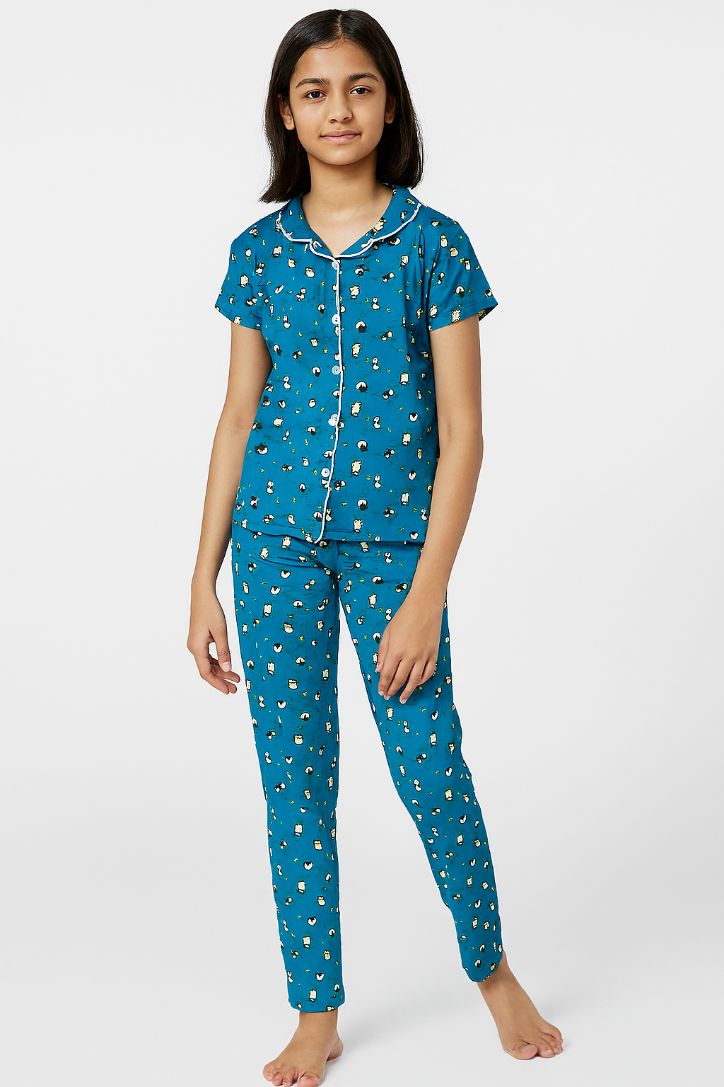 TEENAGE GIRLS COLLAR NIGHT SUITS INC:08