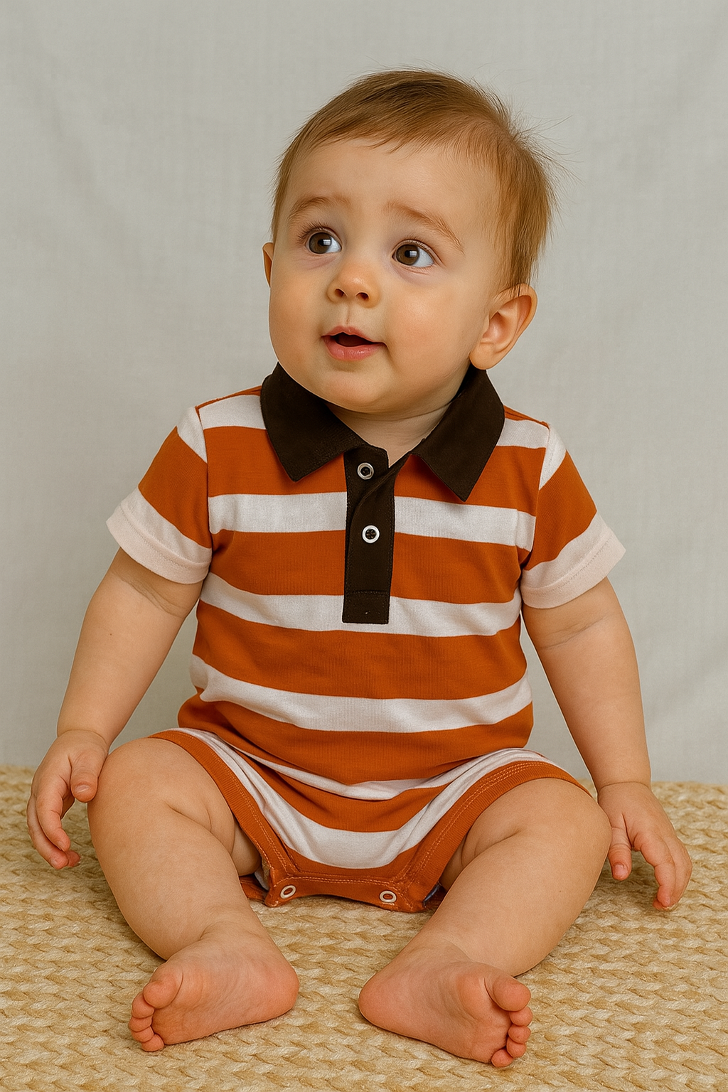 Orange with white Jumpsuit INCJ 008