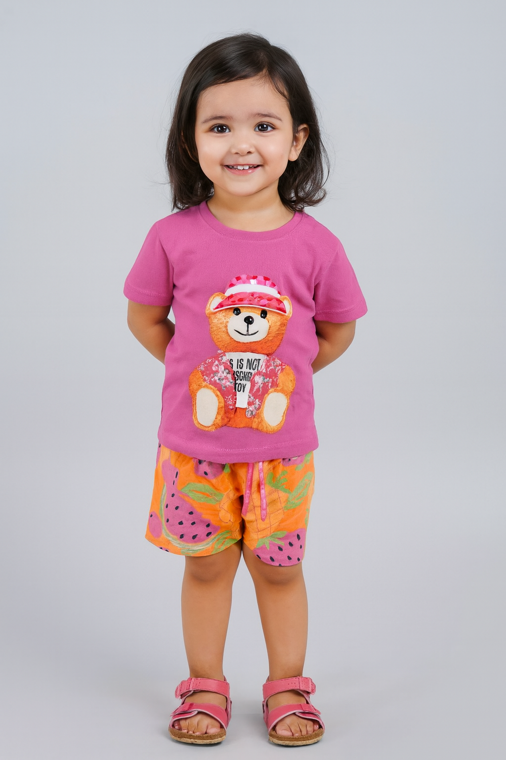 Pink teddy Boys Set