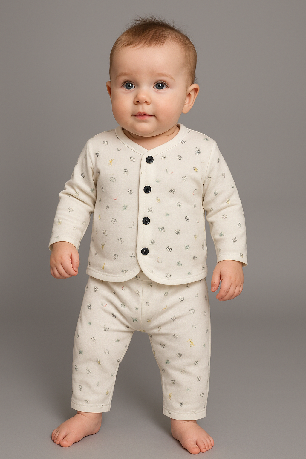 Full Sleeve Baby Jabla.white doted