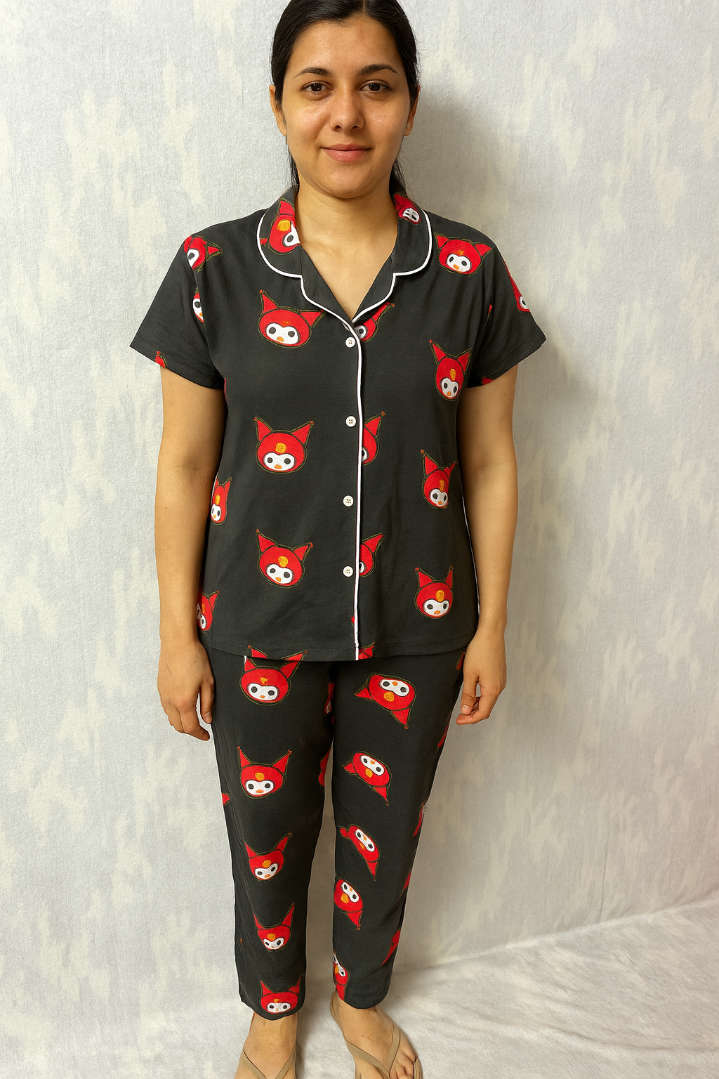 Women’s Collar Night Suits Black quite