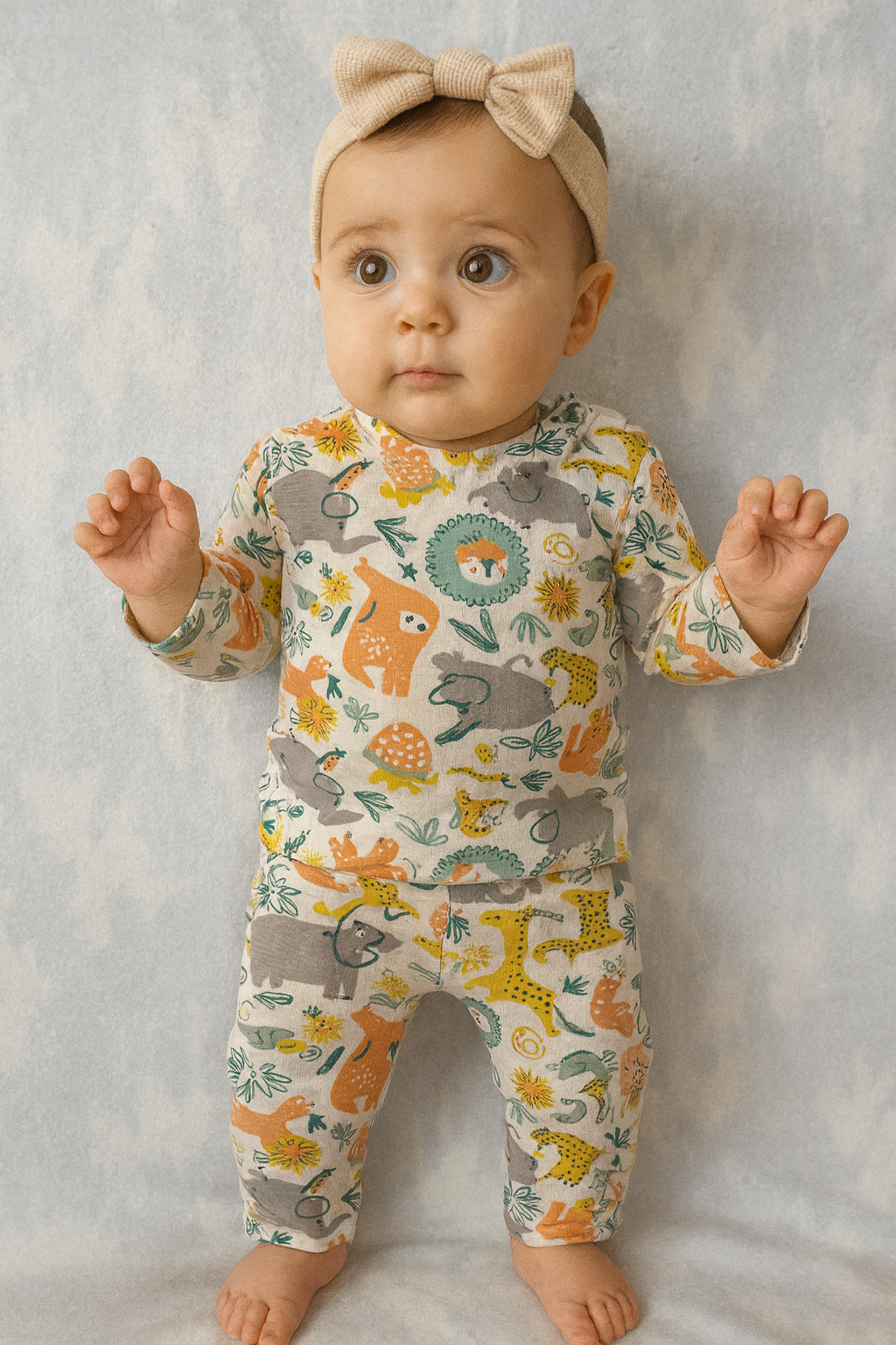Baby Co-ord sets Full Sandal Animals-15(snap button)
