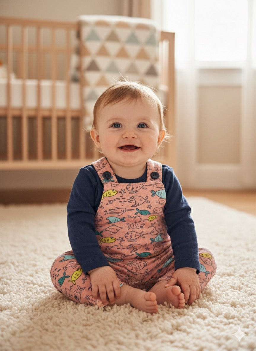 Navy Fish- Dungaree