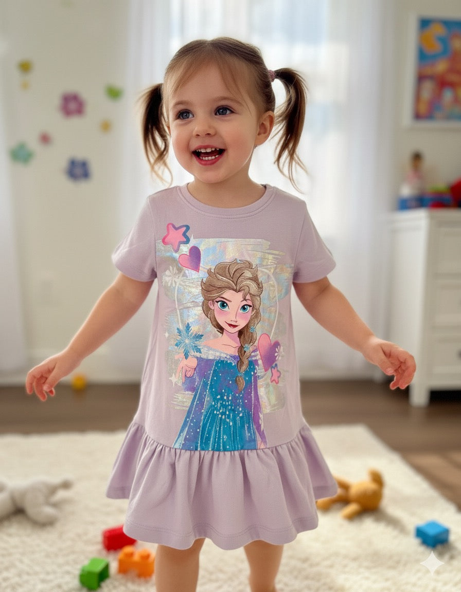 Violet with Barbie Frock