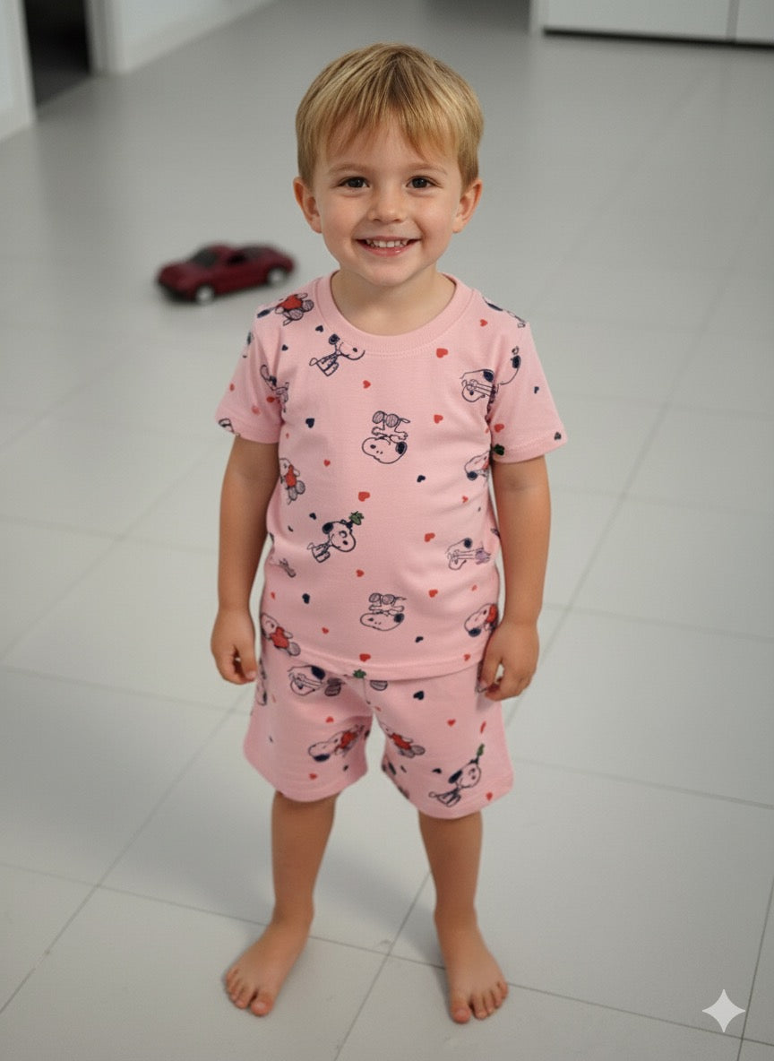 Pink with dog- Premium Kids co-ords