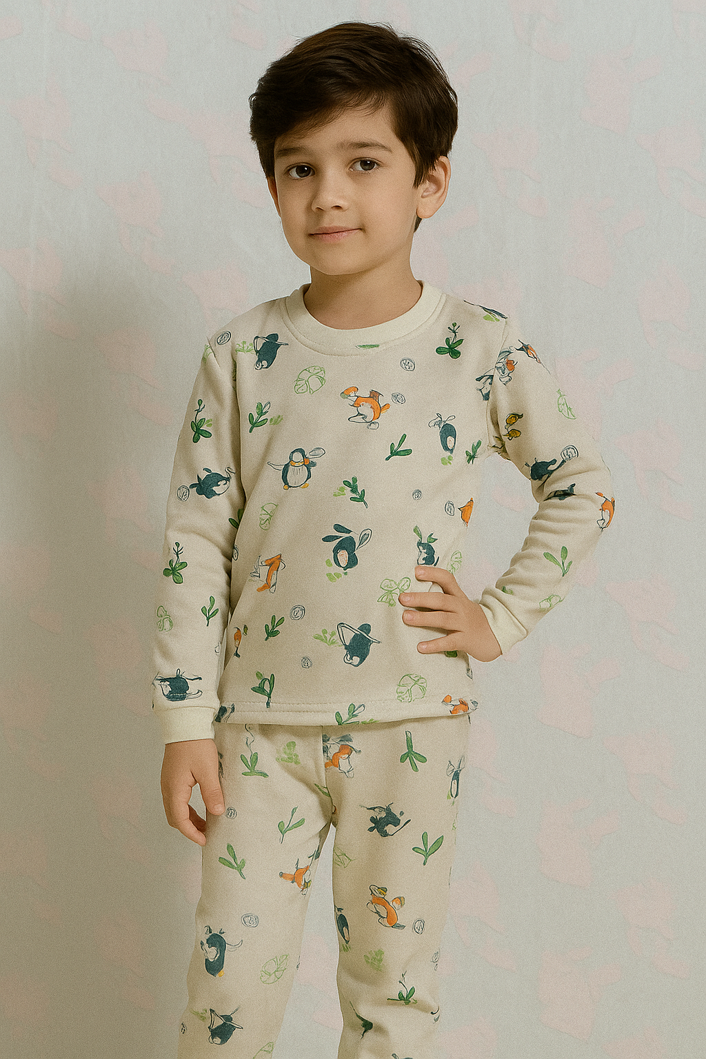 Premium loop net IN-032-LoopKnit Pajama sets
