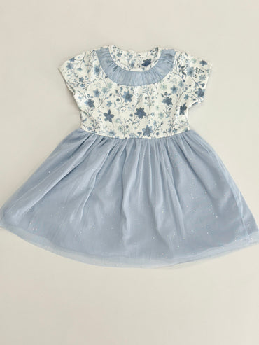 Blue net Frock - Girls Frock