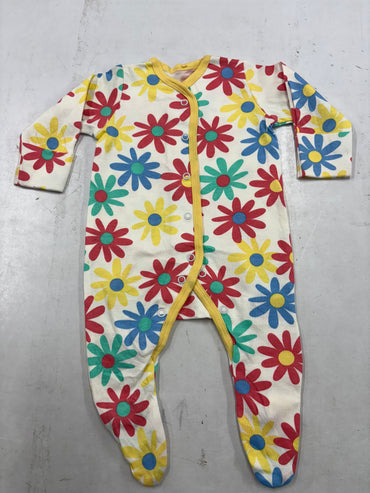 Yellow & Red Flower -Baby Full Jumpsuits