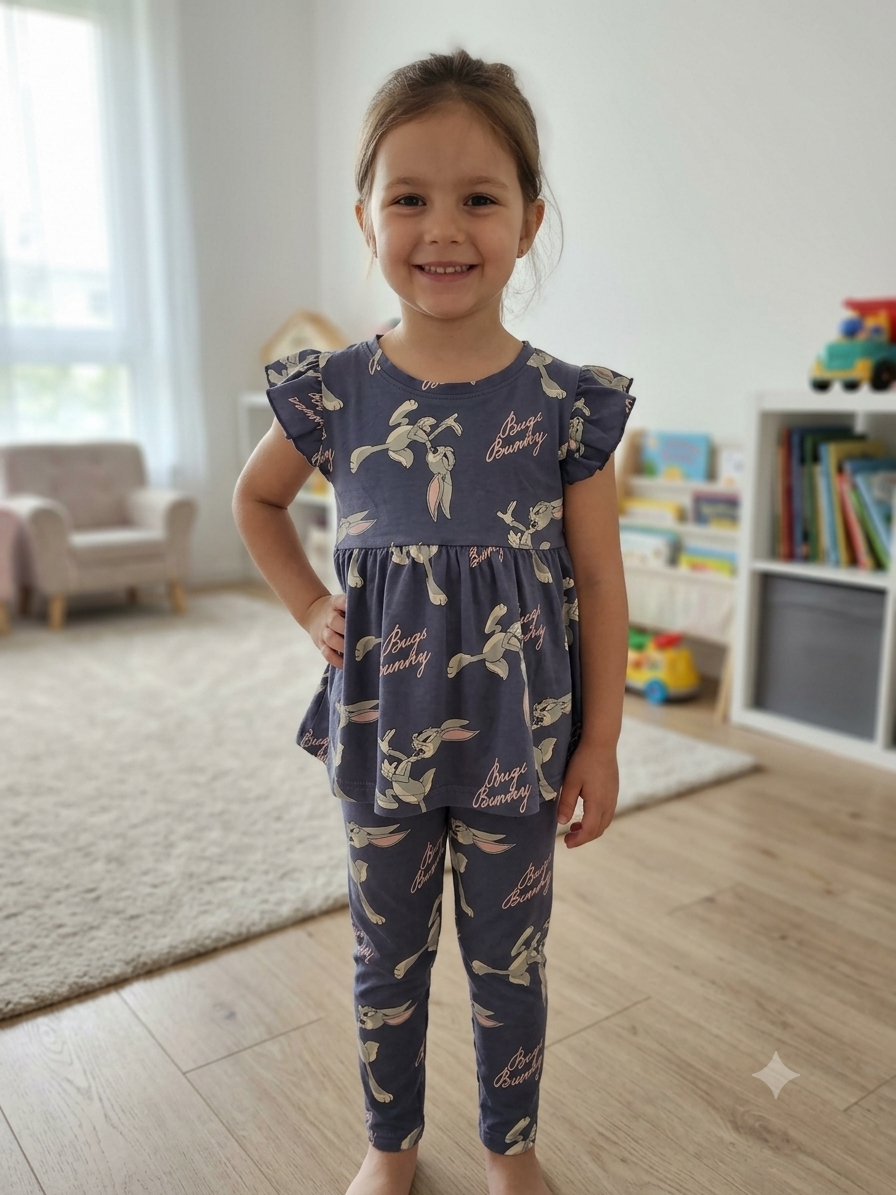 Grey bugs bunny peplum co - ords