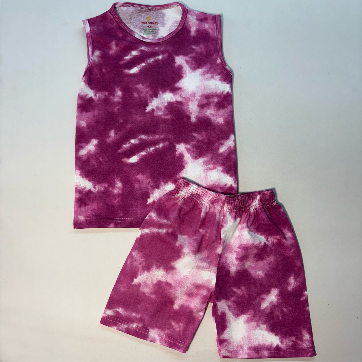 Magenta Pink Tie & Dye - Sleeveless co-ords