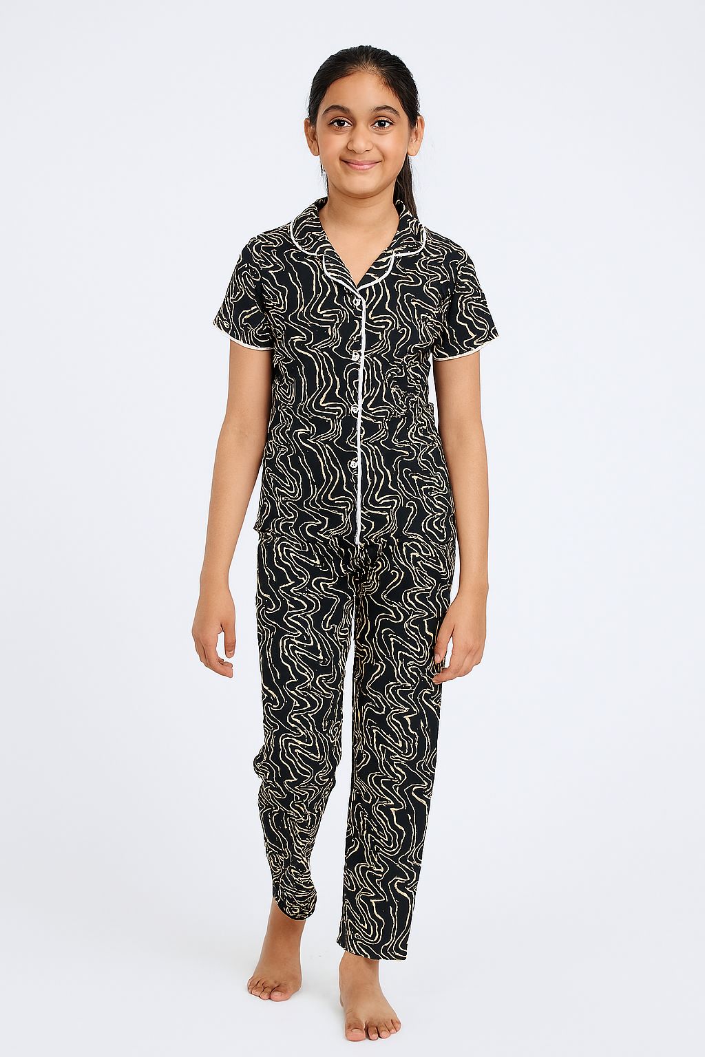 TEENAGE GIRLS COLLAR NIGHT SUITS INC:07