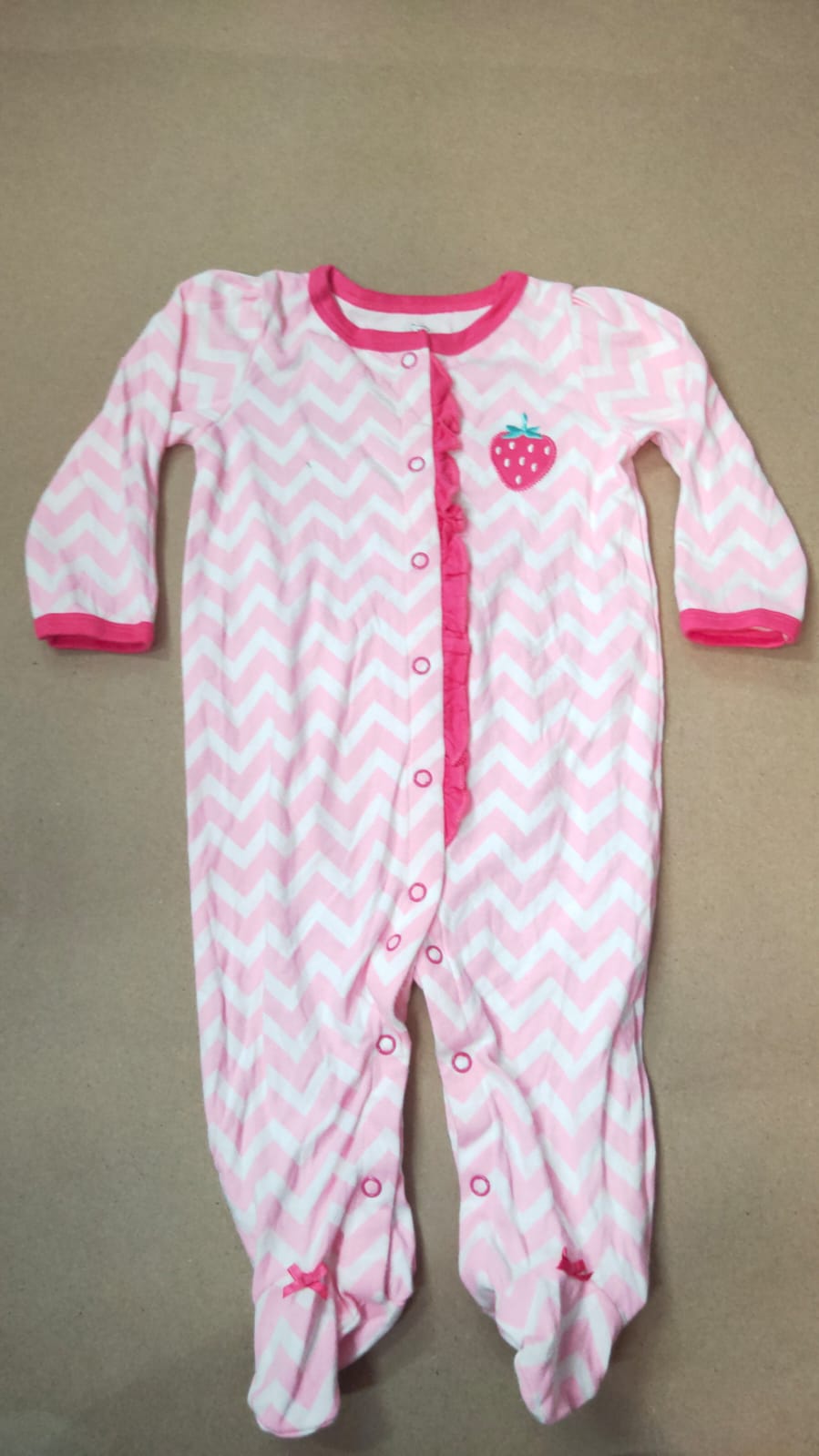 Pink & white straberry π π Baby high quality Jumpsuit