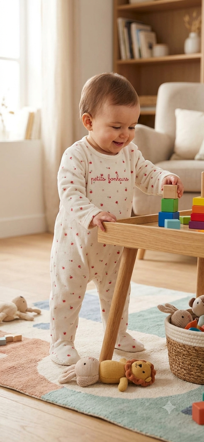 White with red dot-Baby Jumpsuits