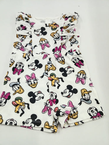White mickey & duck-High Quality Baby half Jumpsuits