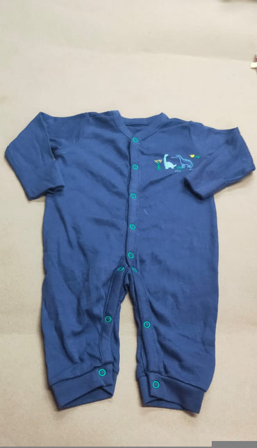 Blue little dino -Baby High quality jumpsuit