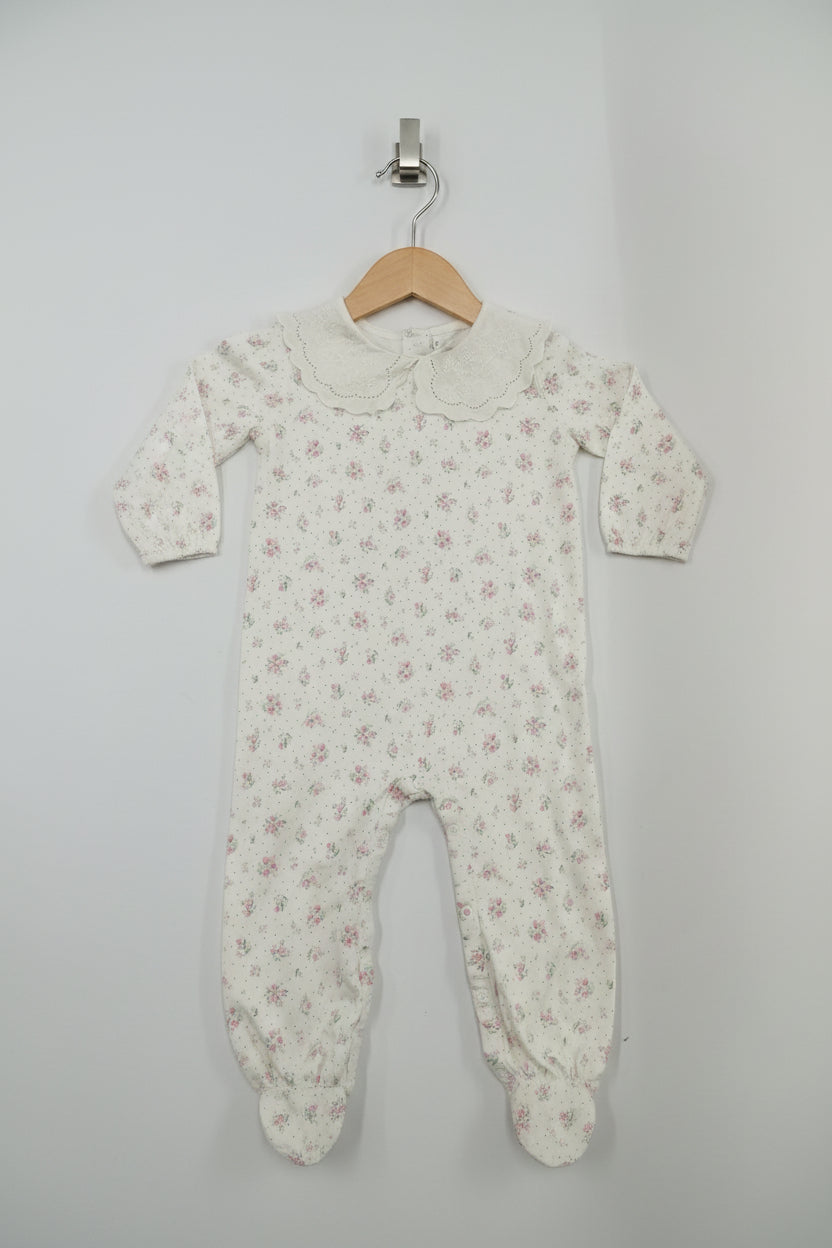 Collar pink flower -high Quality Baby Jumpsuit (Copy)