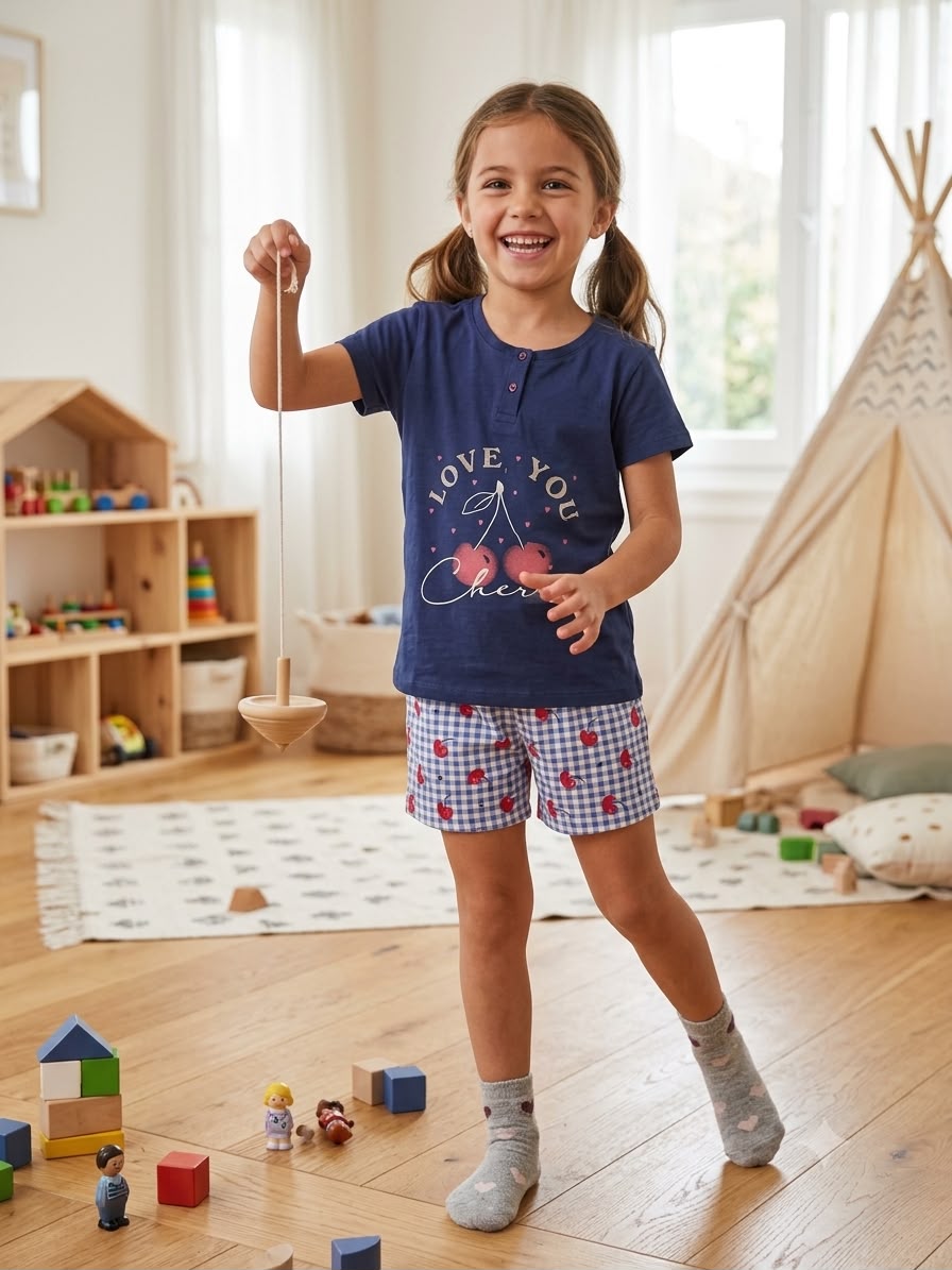 Cherry 🍒-Kids half Sleeve shorts Set