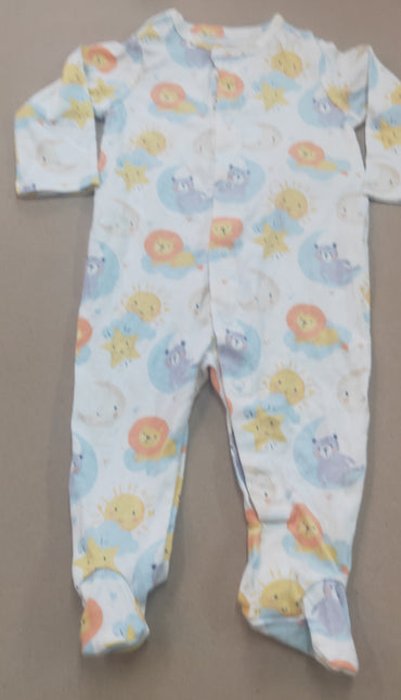 White 🌙moon dear bear 🦁 lion with shoe baby high quality jumpsuit