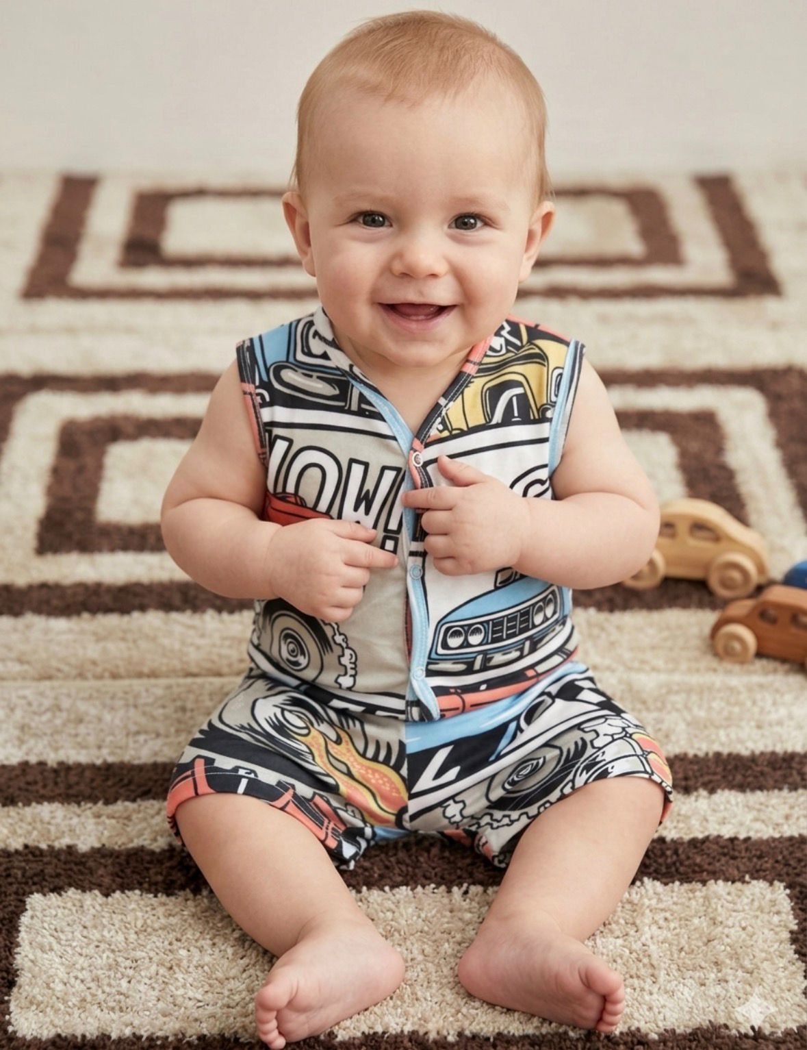 Race car 🏎️- Sleeveless Jabla shorts set