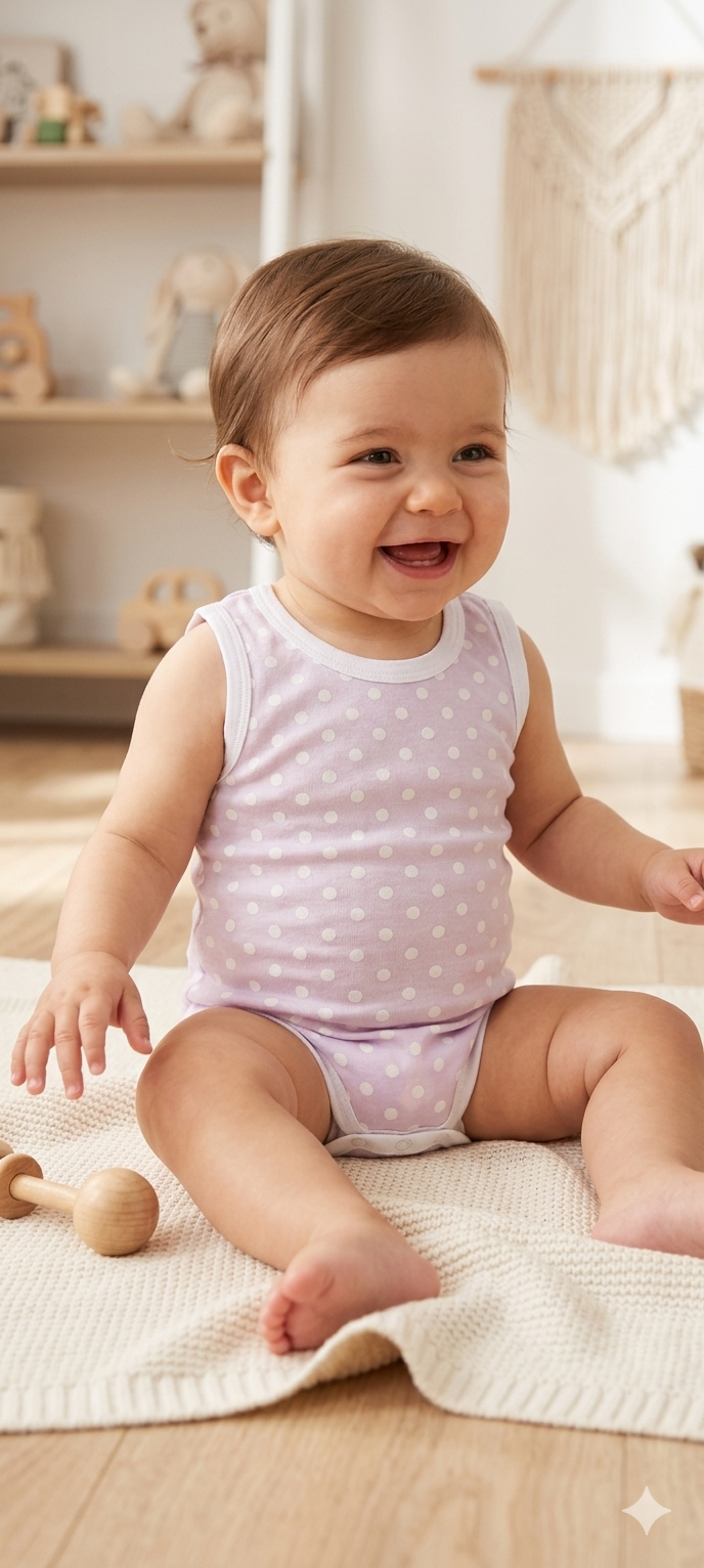 Pink dot -Baby Romper