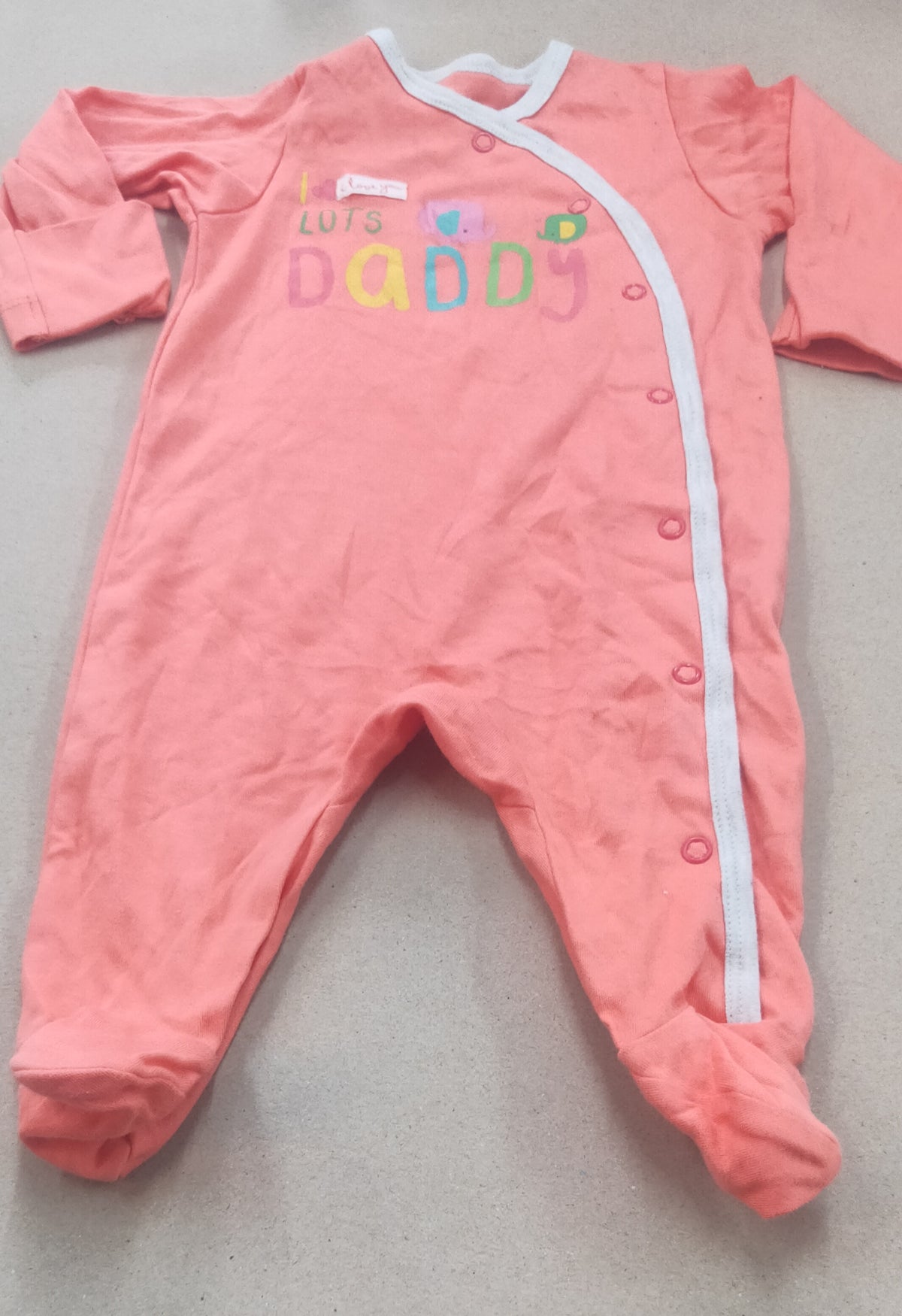 Light orange I Love you lots daddy Baby High quality jumpsuit