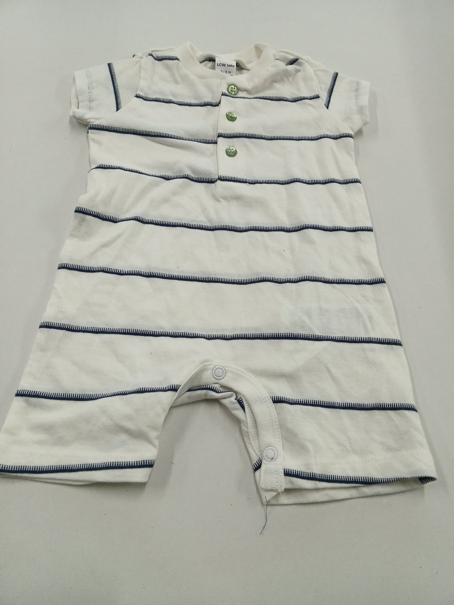 White with black line -High Quality Baby half Jumpsuits