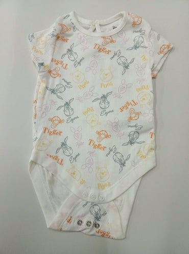 White with yellow orange animals- Baby Romper