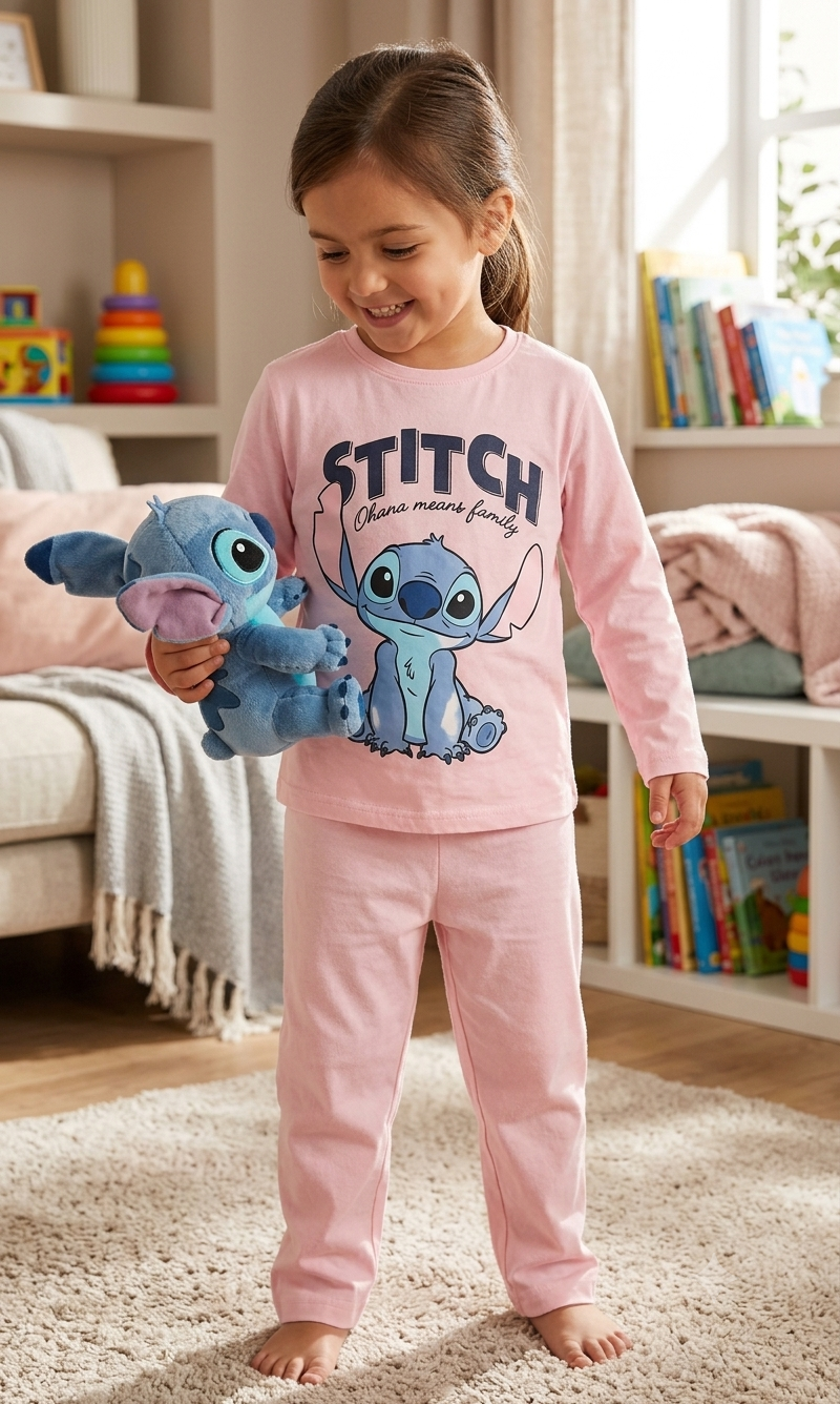 Pink stitch-Full Sleeve Pajama Set