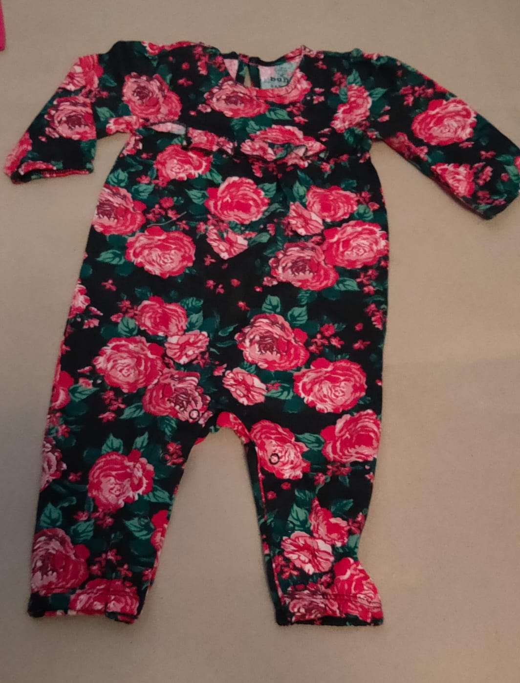 Black with rose flower 🌹 Baby high quality jumpsuit