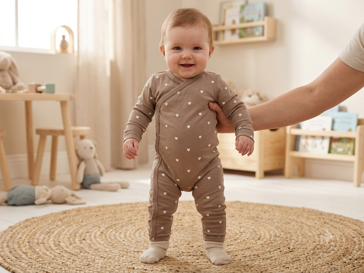 Brown 🟤 hearts Baby High quality jumpsuit ( snap button)