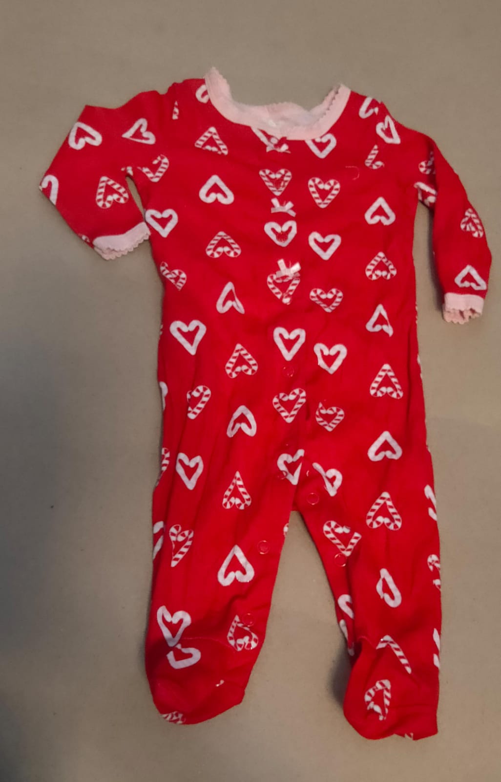 Red heart ♥️ -with shoe baby high quality jumpsuit