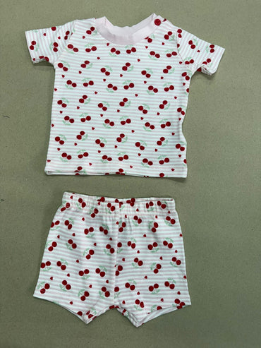 Cherry -Baby Shorts Set