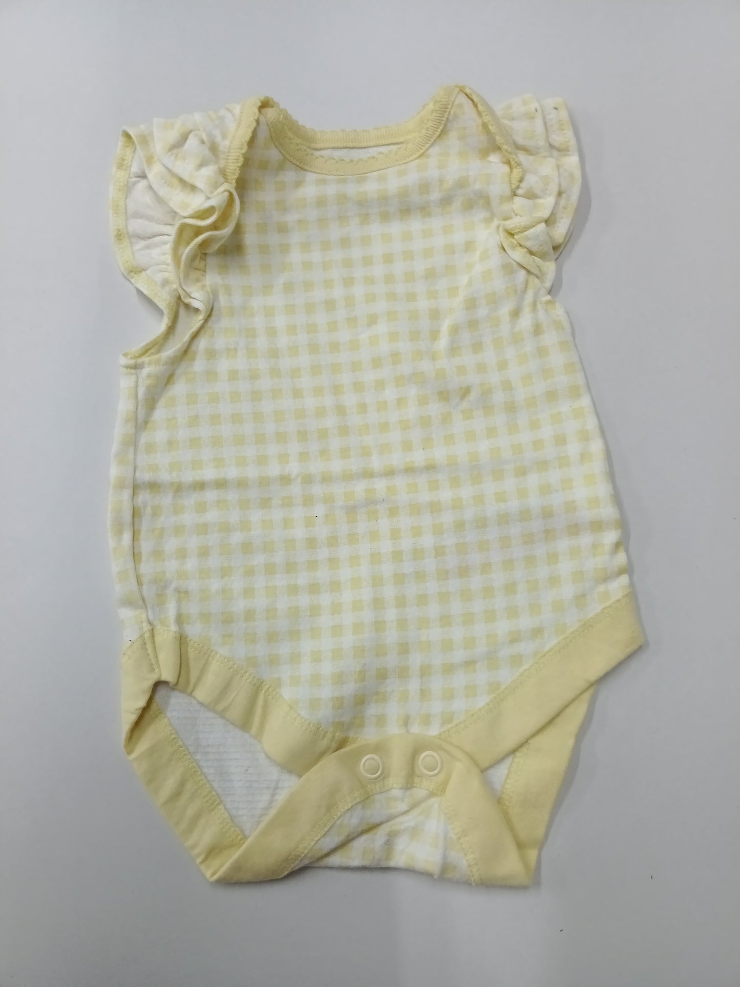 Yellow Checked - Baby Romper