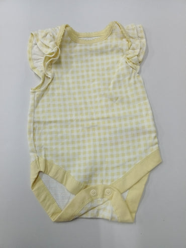 Yellow Checked - Baby Romper