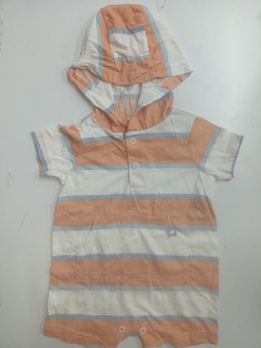 Hoodie orange with white-Baby High Quality half Jumpsuits