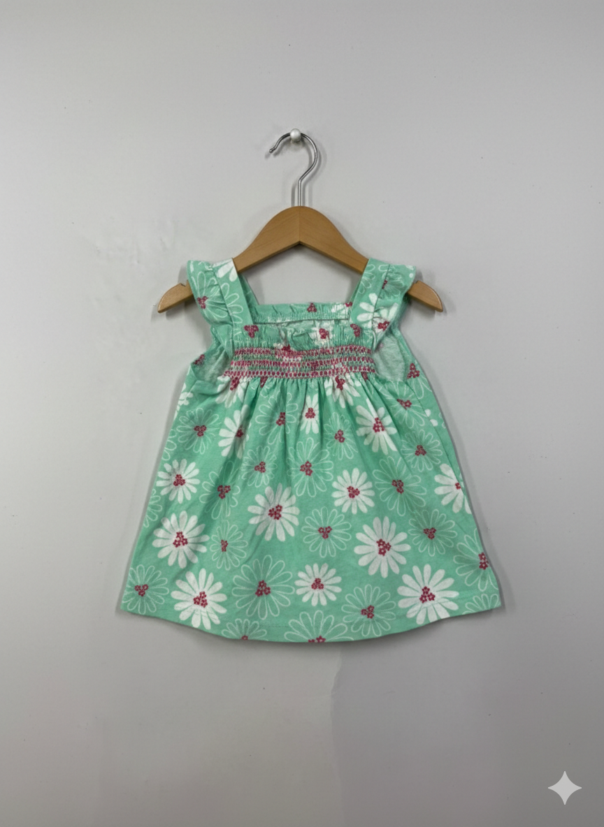 Pista green floral - Baby Sleeveless top