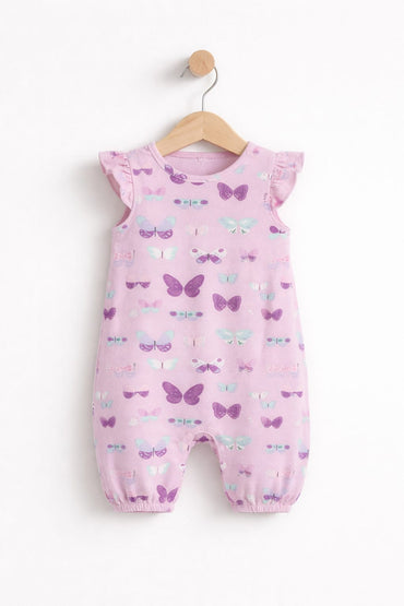 Pink butterfly - baby Jumpsuit