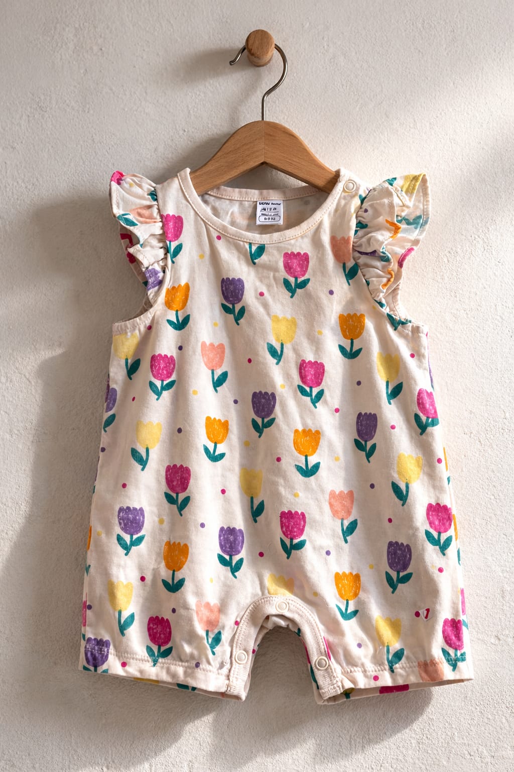 Half white with multi colour flowers 🌷-Baby half Jumpsuits