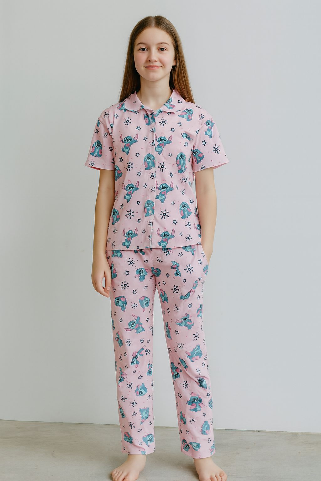 TEENAGE GIRLS COLLAR NIGHT SUITS INC:09