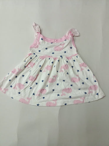 Pink dolphin -Baby Sleeveless frock