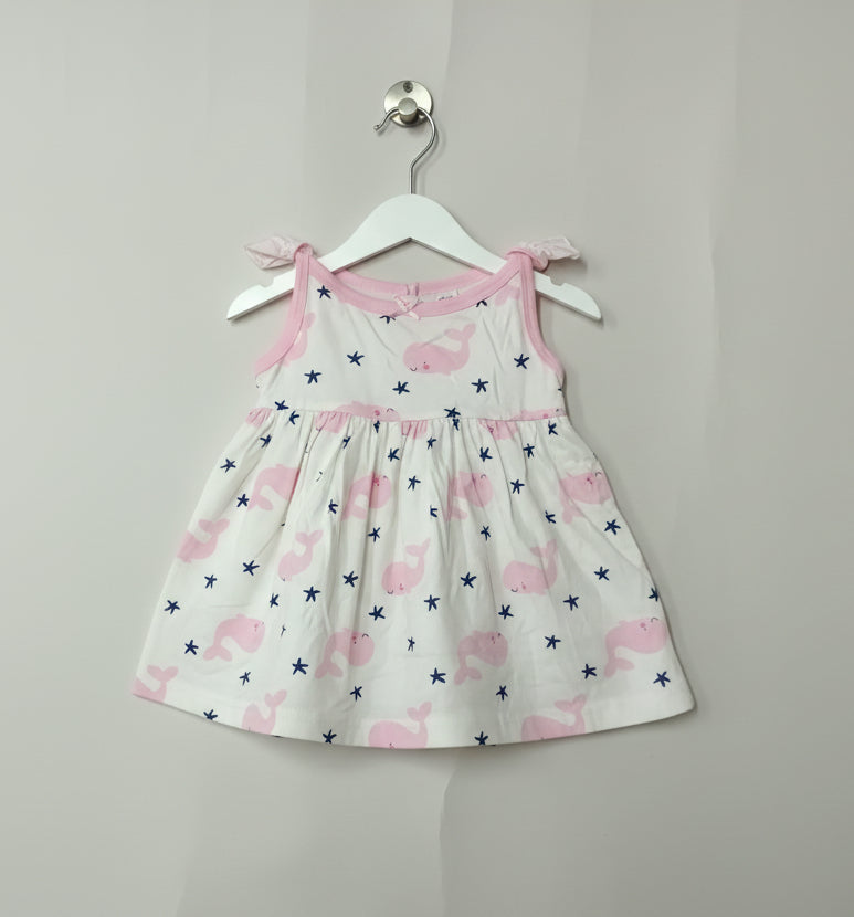 Pink dolphin -Baby Sleeveless frock