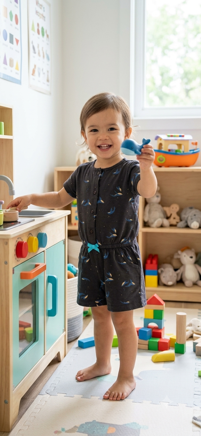 Black with π³- Baby half Jumpsuit