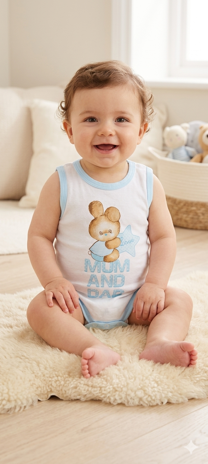 MUM AND DAD sleeveless - Baby Romper