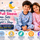 Kids wearing cotton full sleeve pajama set for comfortable sleep