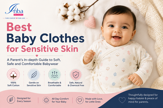 Soft cotton baby clothes for sensitive skin by Inbawears