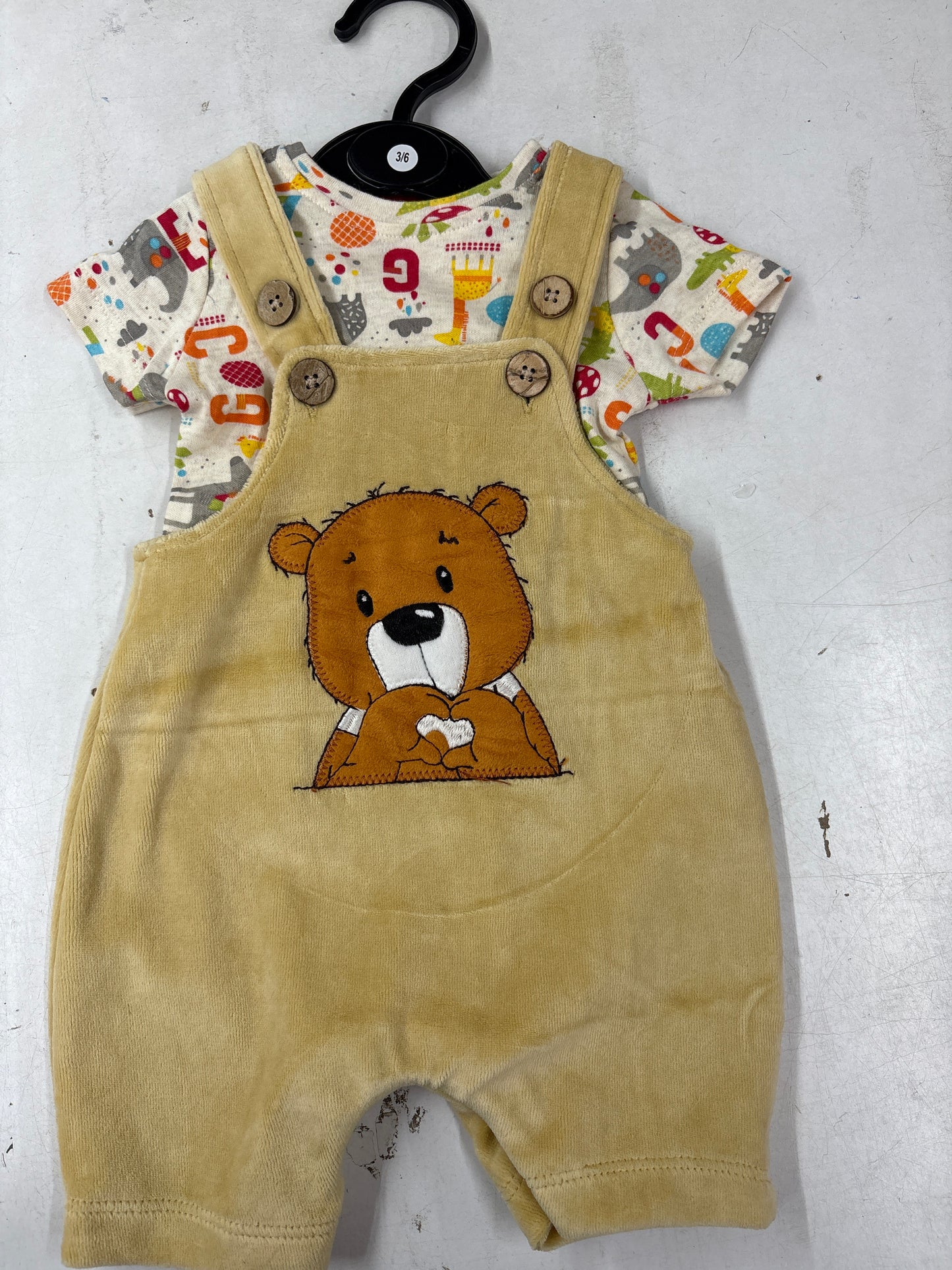 with bear 🧸 - Dungaree