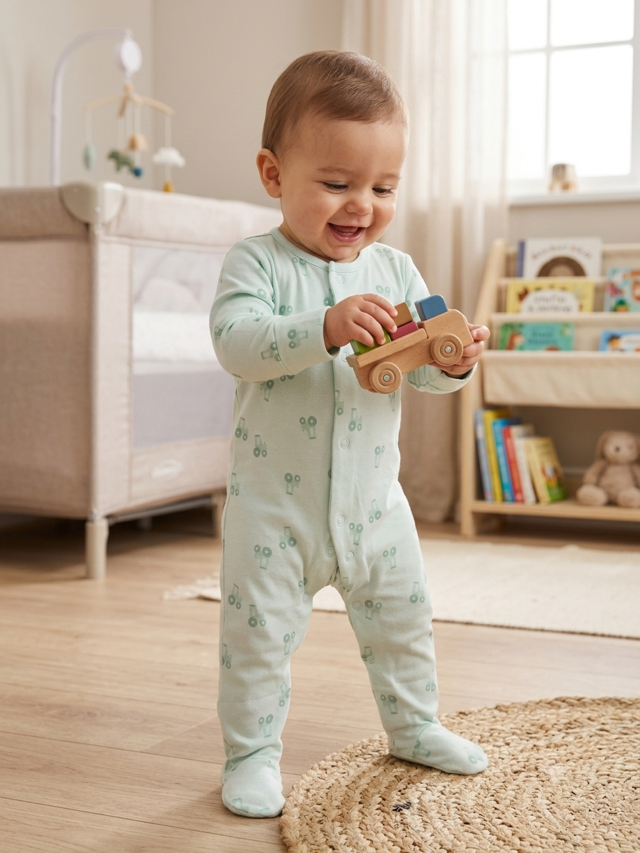 White Baby Full Jumpsuits Cotton Wear