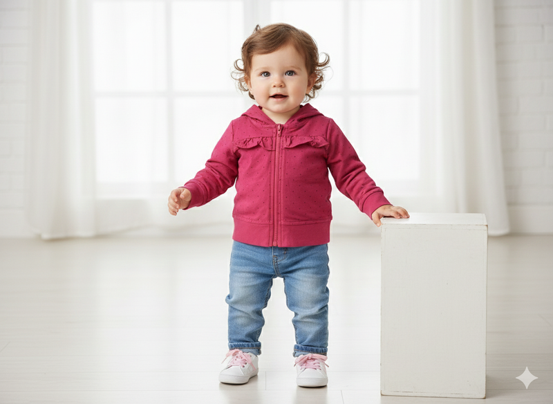 Red - Baby winter hoodie
